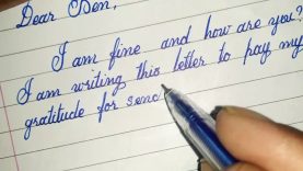 A letter of gratitude with cursive letters modern calligraphy CURSIVE WRITER