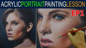 Acrylic Portrait Painting Tutorial Ep 1 Beautiful Lady in Step by Step by JM Lisondra