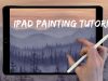 HOW TO PAINT REALISTIC LANDSCAPES Mountain forest mists painting tutorial iPad Pro Apple Pencil