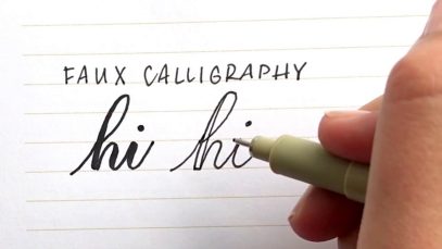 How To Do Faux Calligraphy