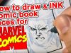 How to ART draw amp Ink comic book faces for Marvel Comics. X Men Blue
