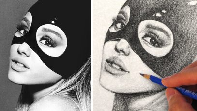 How to Draw Ariana Grande with Pencil