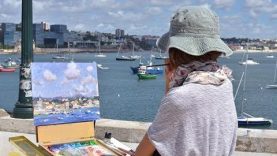 Oil painting demonstration REAL TIME landscape skyscape