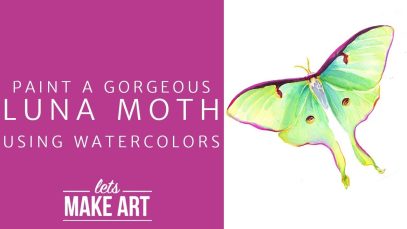 Paint a Luna Moth with Watercolors Easy Painting Project