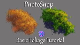 Photoshop Digital Painting Tutorial For Beginners How To Paint Basic Foliage Tressbushes etc
