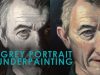 Portrait painting Time lapse using a grey under painting