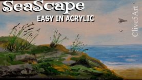 Seascape made Easy Acrylic paintingclive5art
