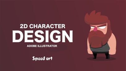Simple 2D Character design Speed Art Adobe illustrator CC
