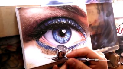 How to paint a Realistic Eye How to airbrush Airbrush a Realistic Art