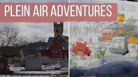 Plein Air Adventures Painting an Old Church and Cemetery in Watercolors