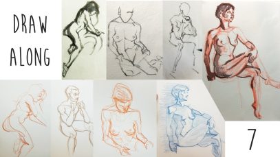 Draw Along Club 7 life drawing PRACTICE with reference photos