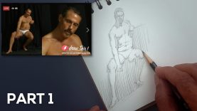 Live Life Drawing 1 Part 1 10 minute pose