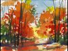 Quick Watercolor Painting Autumn Landscape by Sumiyo Toribe