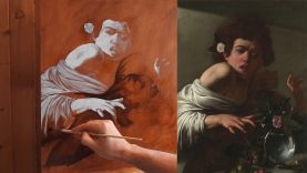UNDERPAINTING Caravaggio oil painting demonstration how to paint portrait painting glazing