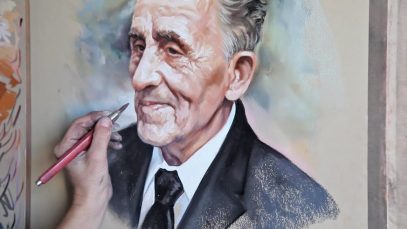 Pastel portrait Portrait painting Old man portrait