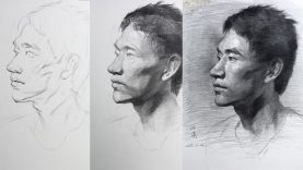 Portrait Drawing Tutorial Process