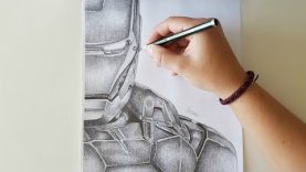 Drawing Iron Man Tony Stark Timelapse Graphite Portrait