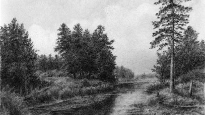 Drawing Pencil How To Draw a Landscape with Trees and a Small River