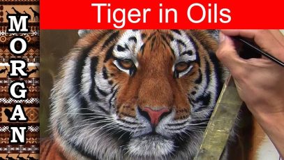 Painting a Tiger in oils How to paint animals Jason Morgan wildlife art