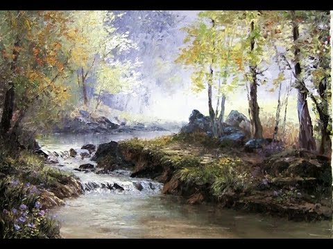 How To Paint A Simple Landscape With Oil Colors on canvas 