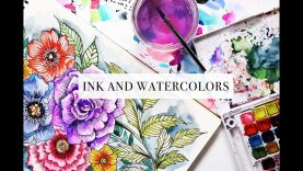 ink and watercolors