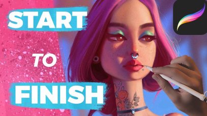 How to Paint in PROCREATE Painting a Portrait from Start to Finish