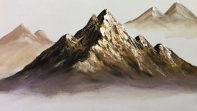 Paint Mountains With Acrylic Paints lesson 1