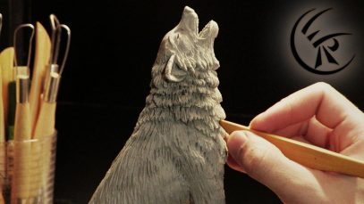 Sculpting quothowling Wolfquot ►► Timelapse
