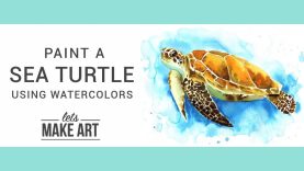 Sea Turtle Watercolor Art Tutorial