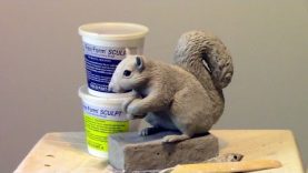 Squirrel Sculpture made with Free Form Sculpt Epoxy Clay