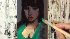 Portrait Sketch in Oil Paint Marini