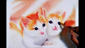 Cats Drawing Mungyo gallery artists Soft Pastels