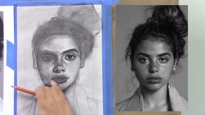 Charcoal Drawing Tutorial Female Portrait