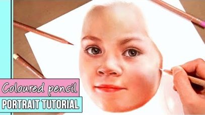 Coloured Pencil Portrait Tutorial How to Draw a Face in Coloured Pencil Part 1