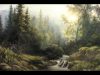 Forest Sunlight Landscape Painting Demo