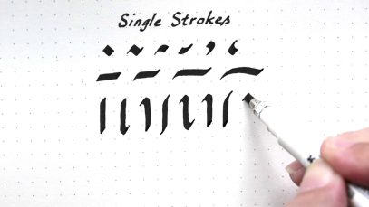 Learn Gothic Calligraphy the Easy Way Part 2 Strokes