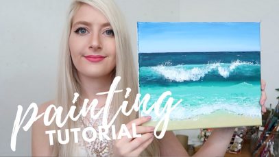 PAINTING TUTORIAL Acrylic Ocean for Beginners Katie Jobling Art