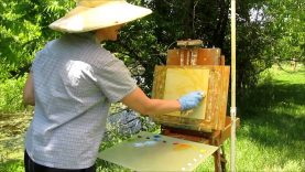 Plein Air Painting Demo Easy Way to Tone amp Sketch in Oil