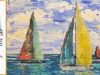 Simple Sailboat Seascape Acrylic Painting Tutorial using Palette Knife LIVE Step by Step Lesson