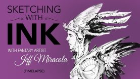 Sketching in Ink with Fantasy Artist Jeff Miracola Time lapse