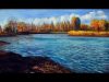 Sunset on the River Speed Paint with oil