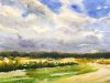 Watercolor Painting Tutorial Field and Sky