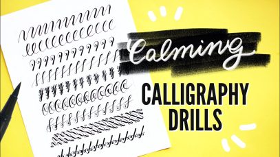 calming calligraphy drills prac