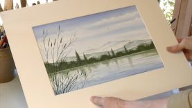 A 30 Minute Watercolour Painting a Mountainside Lake