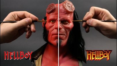 Hellboy Sculpture Timelapse Perlman vs Harbour