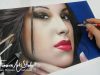 Realistic airbrush Painting Female Portrait Rafa Fonseca