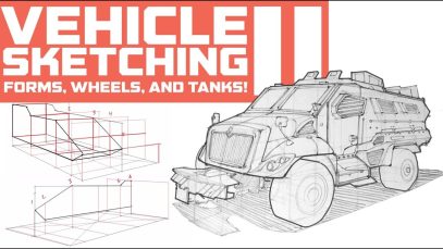 VEHICLE SKETCHING With Jeremy II Forms Wheels and Tanks