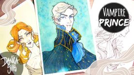 Vampire Prince ♦ Watercolor Speed Painting ♦ Dealing with Jealousy as an Artist
