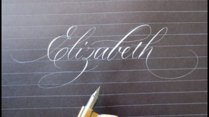 Calligraphy Names that begin with the Letter E Handwritten