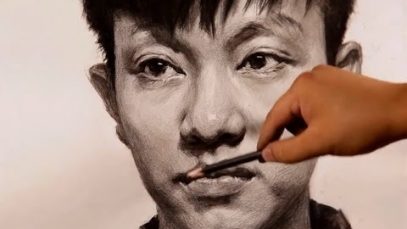 Portrait Drawing in Pencil Time lapse